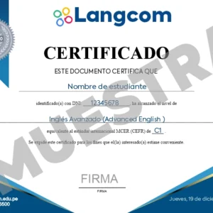Langcom English Placement Test with Certificate – Certify Your English Level